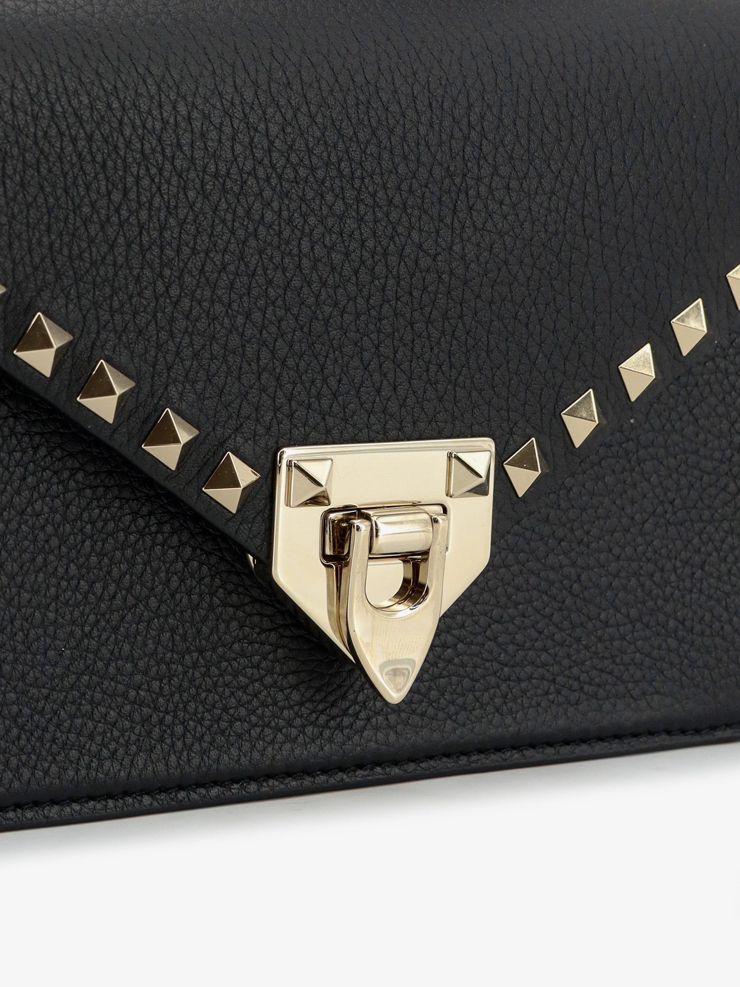 Valentino Women's Rockstud Leather Crossbody Bag Black