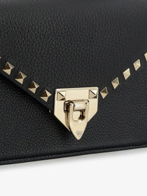 Valentino Women's Rockstud Leather Crossbody Bag Black