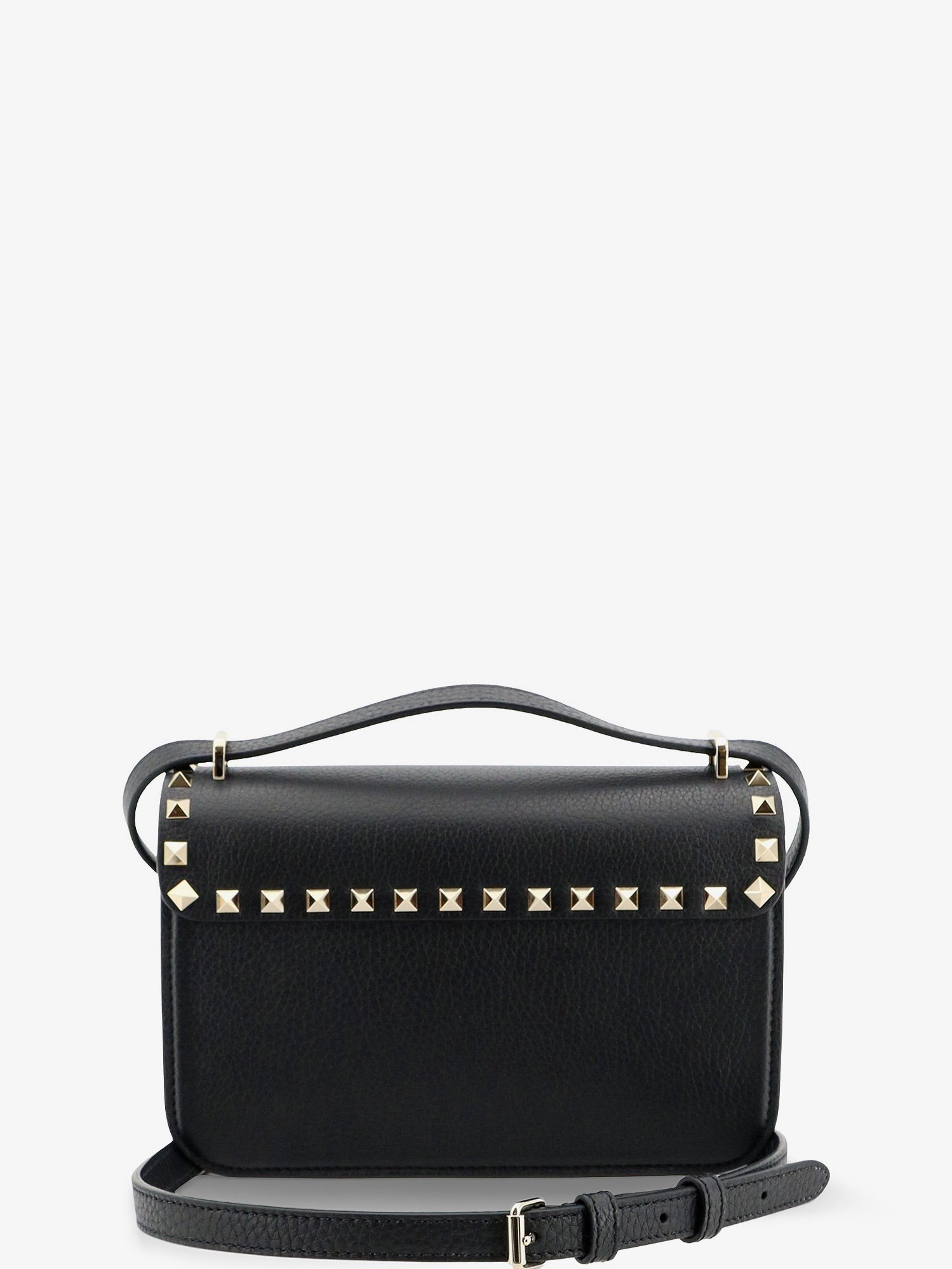 Valentino Women's Rockstud Leather Crossbody Bag Black