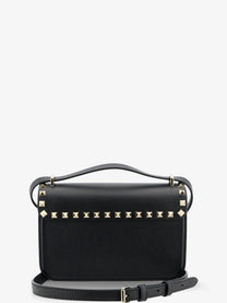 Valentino Women's Rockstud Leather Crossbody Bag Black