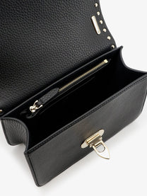 Valentino Women's Rockstud Leather Crossbody Bag Black