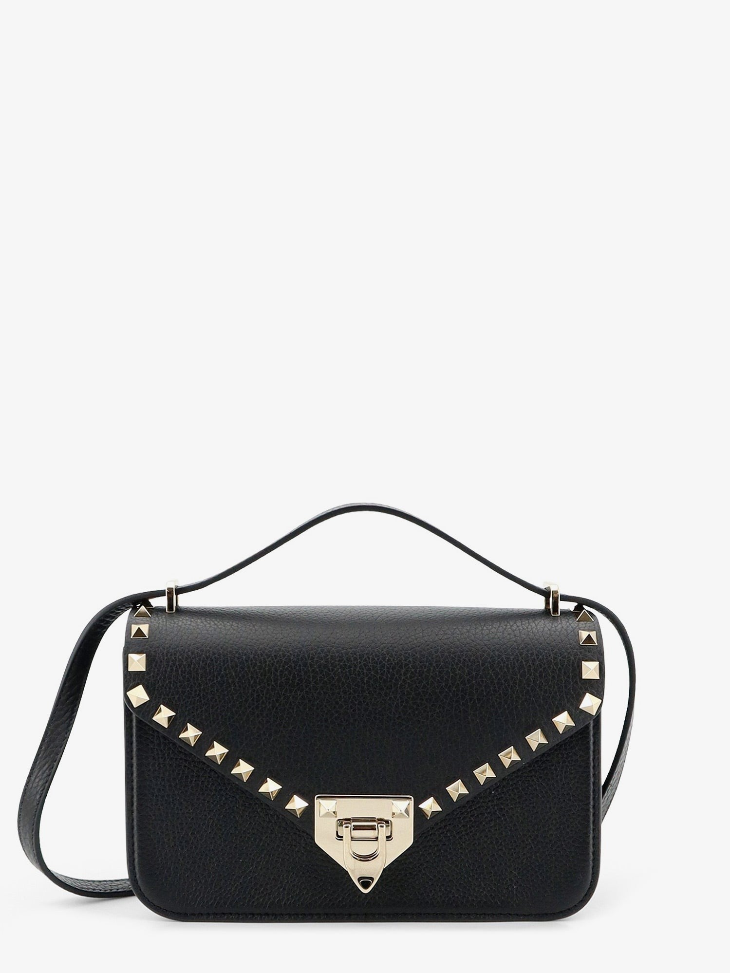Valentino Women's Rockstud Leather Crossbody Bag Black