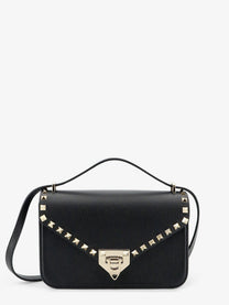Valentino Women's Rockstud Leather Crossbody Bag Black
