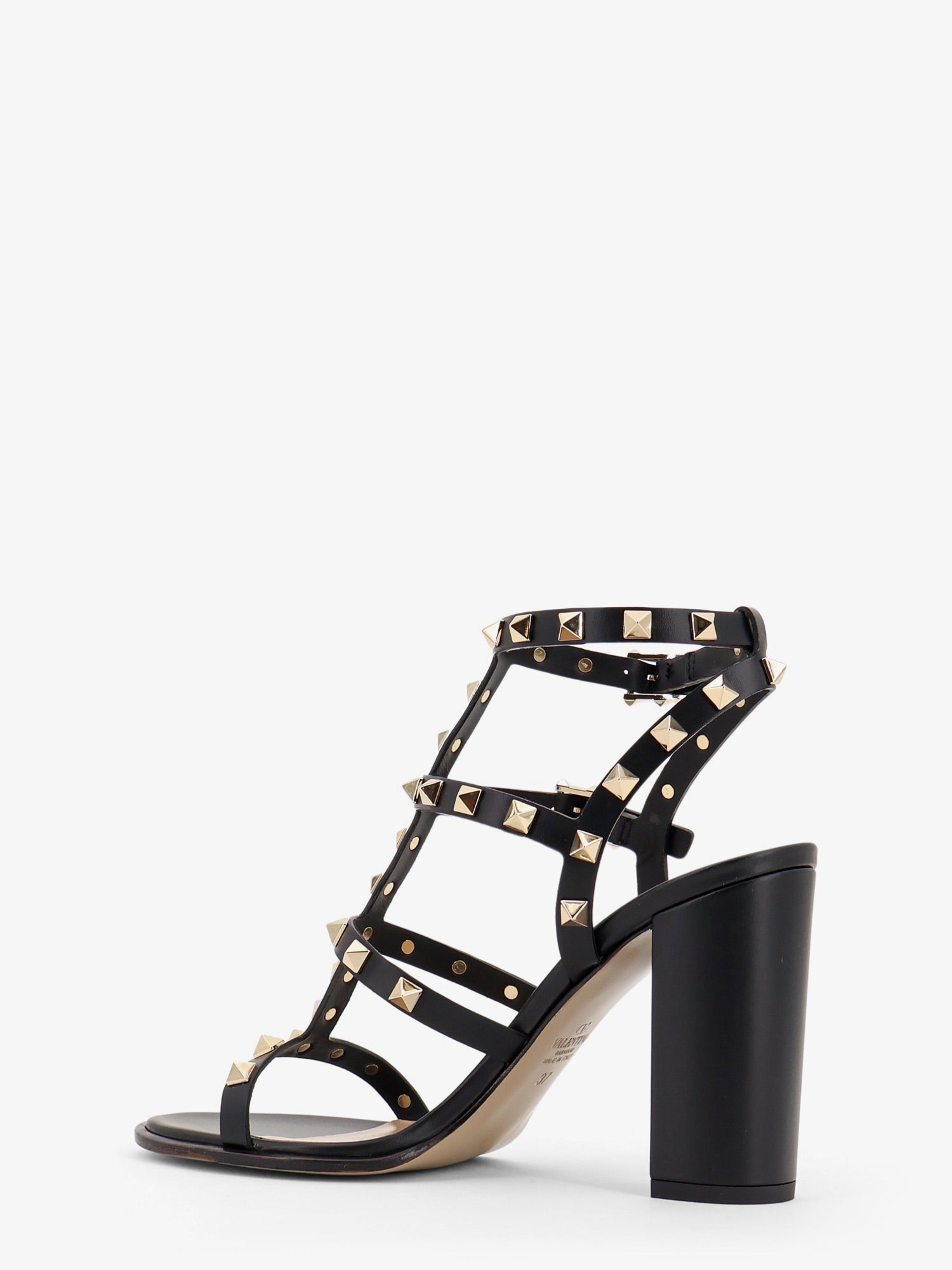 Valentino Women's Rockstud Leather Sandals Black