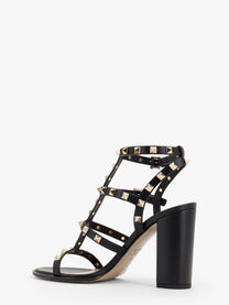 Valentino Women's Rockstud Leather Sandals Black