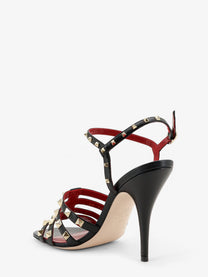 Valentino Women's Rockstud Leather Sandals Black