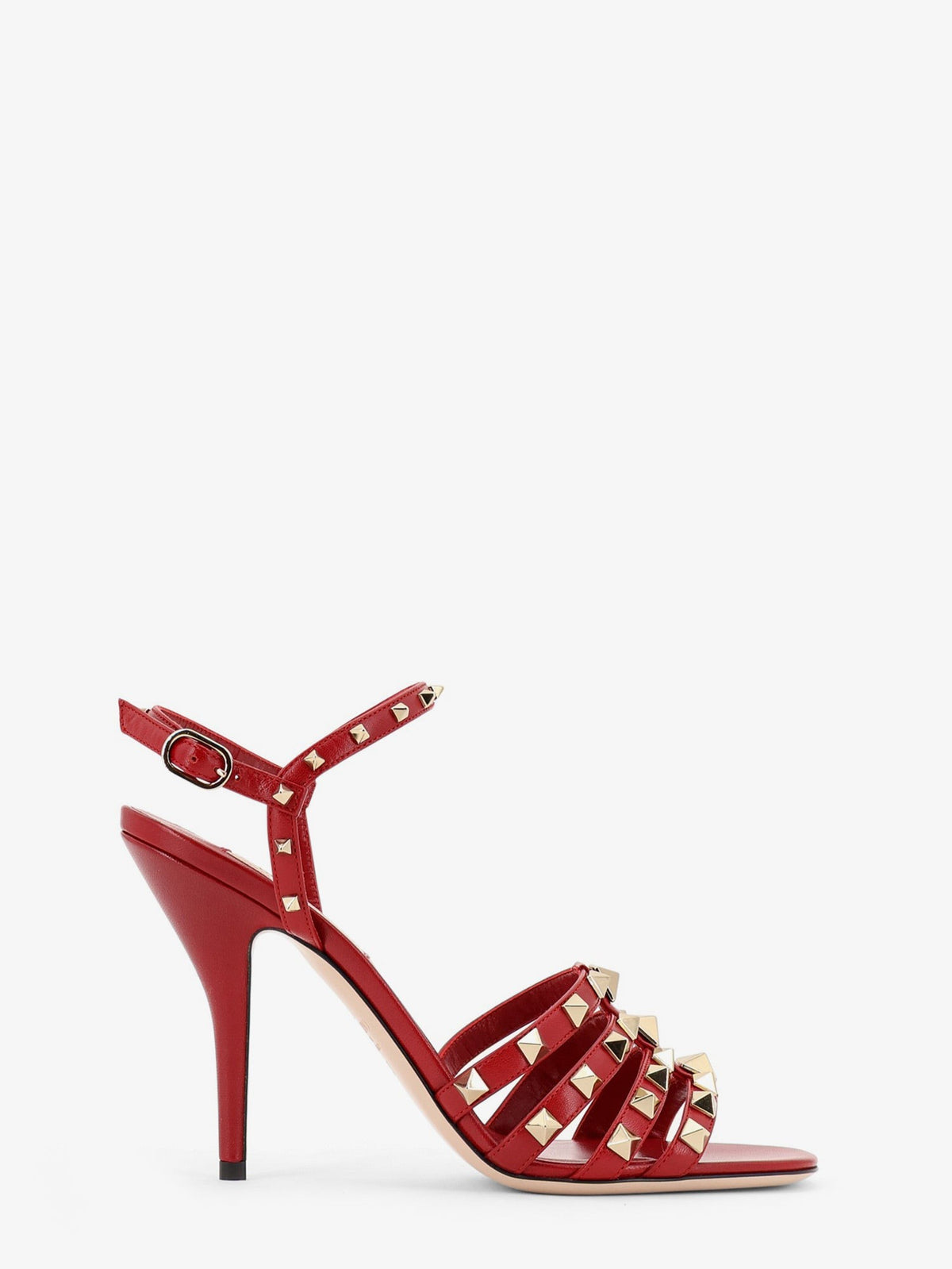 Valentino Women's Rockstud Leather Sandals Red