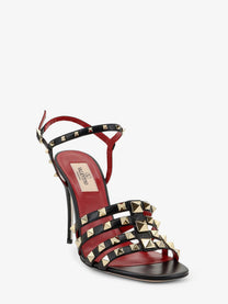 Valentino Women's Rockstud Leather Sandals Black