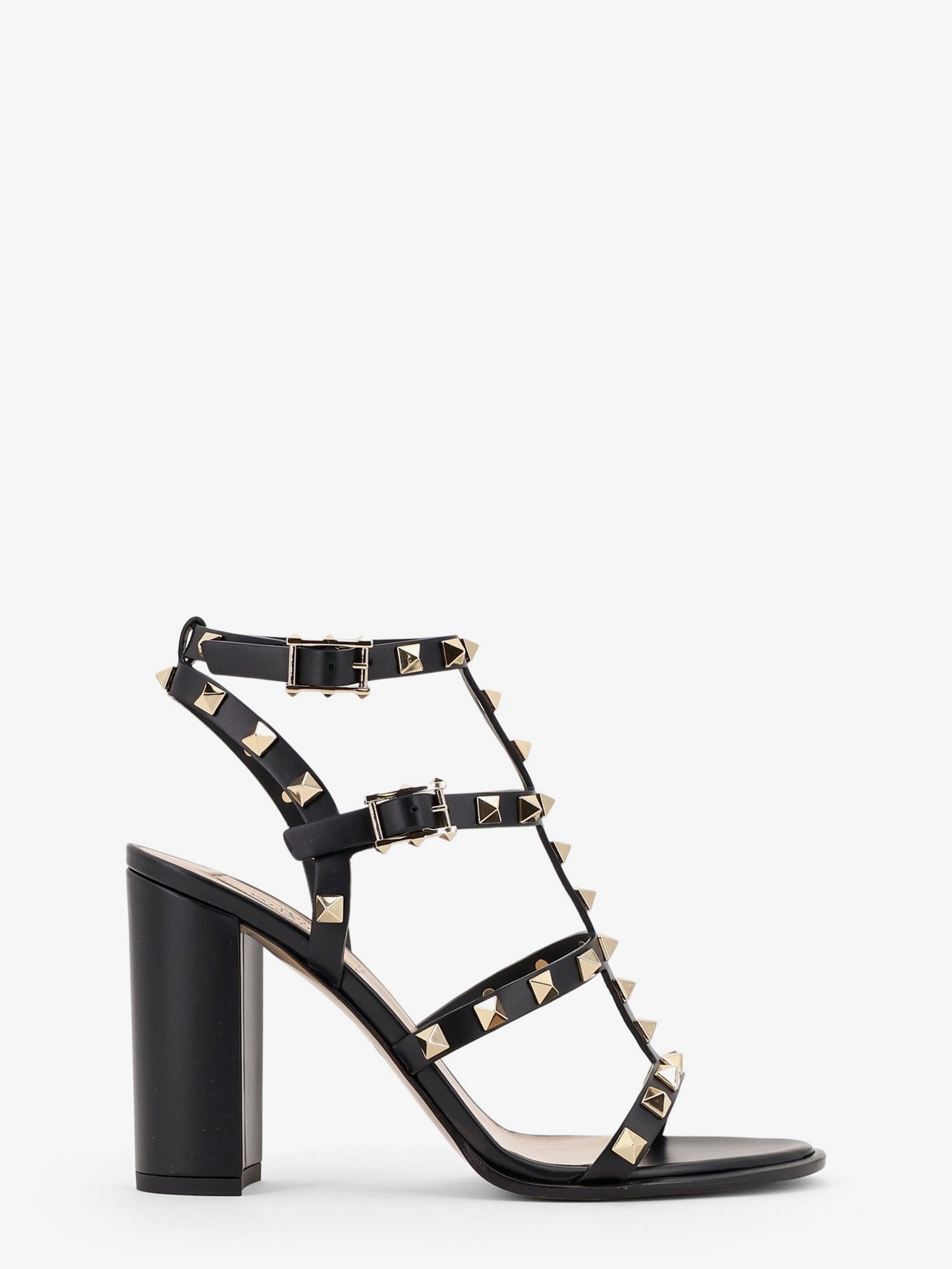 Valentino Women's Rockstud Leather Sandals Black