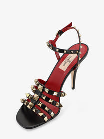 Valentino Women's Rockstud Leather Sandals Black