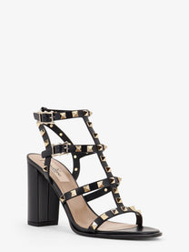 Valentino Women's Rockstud Leather Sandals Black