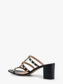 Valentino Women's Rockstud Leather Sandals Black