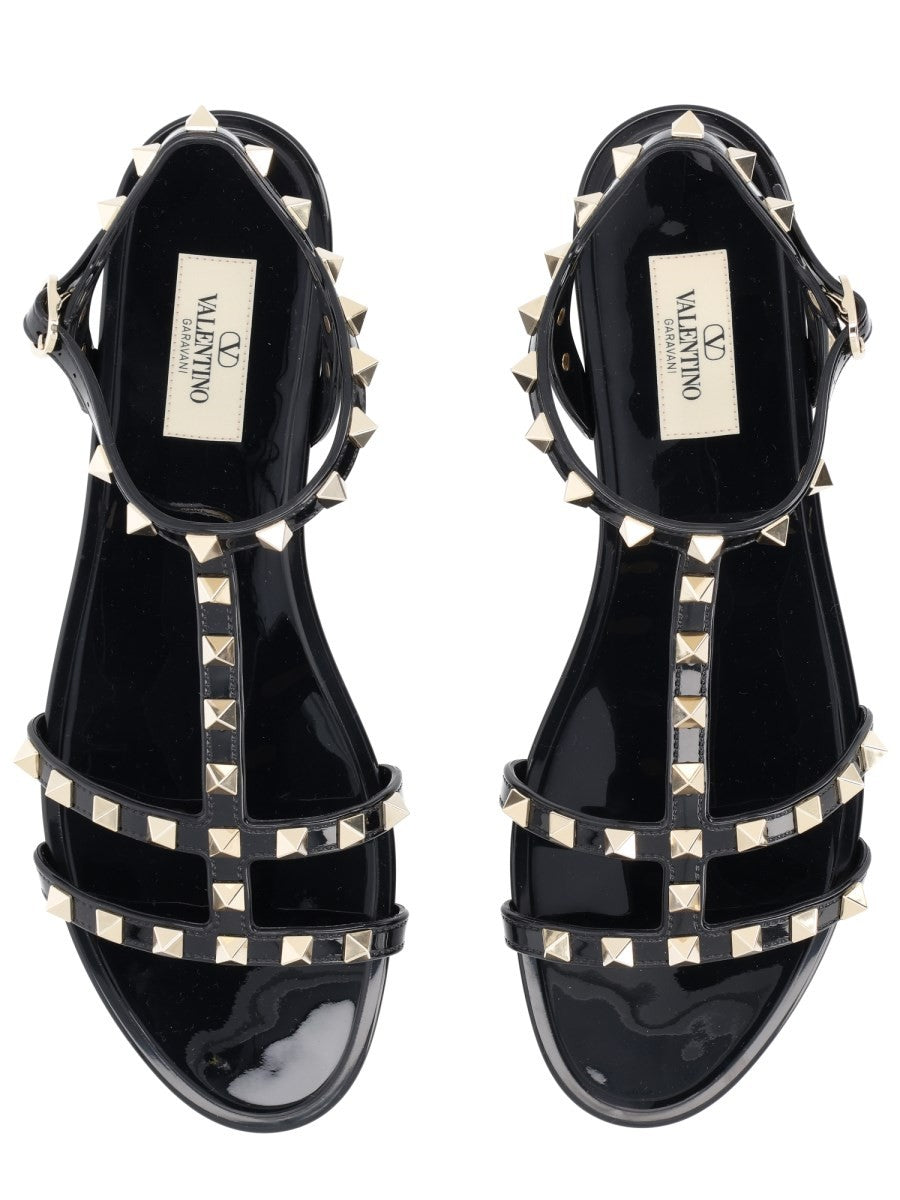 Valentino Women's Rockstud Sandal Black