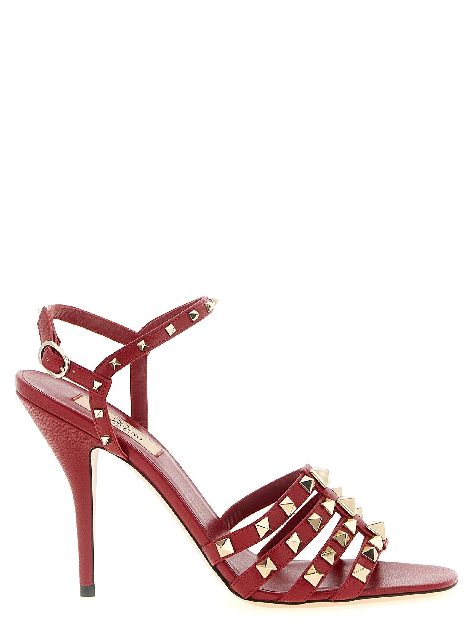 Valentino Rockstud Sandals Red