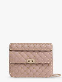 Valentino Women's Rockstud Spike Leather Crossbody Bag Pink