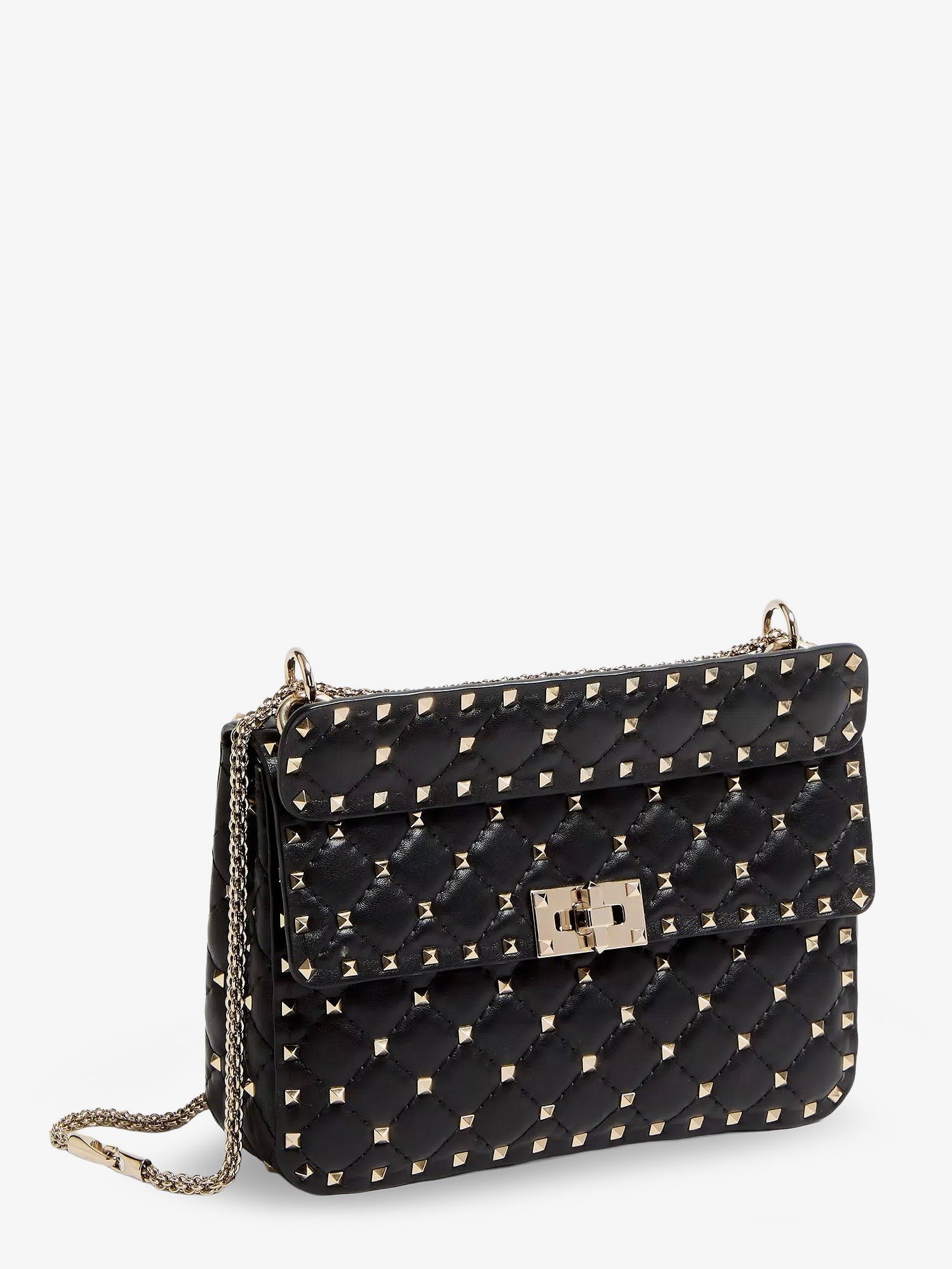 Valentino Women's Rockstud Spike Leather Crossbody Bag Black