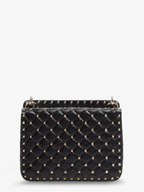 Valentino Women's Rockstud Spike Leather Crossbody Bag Black