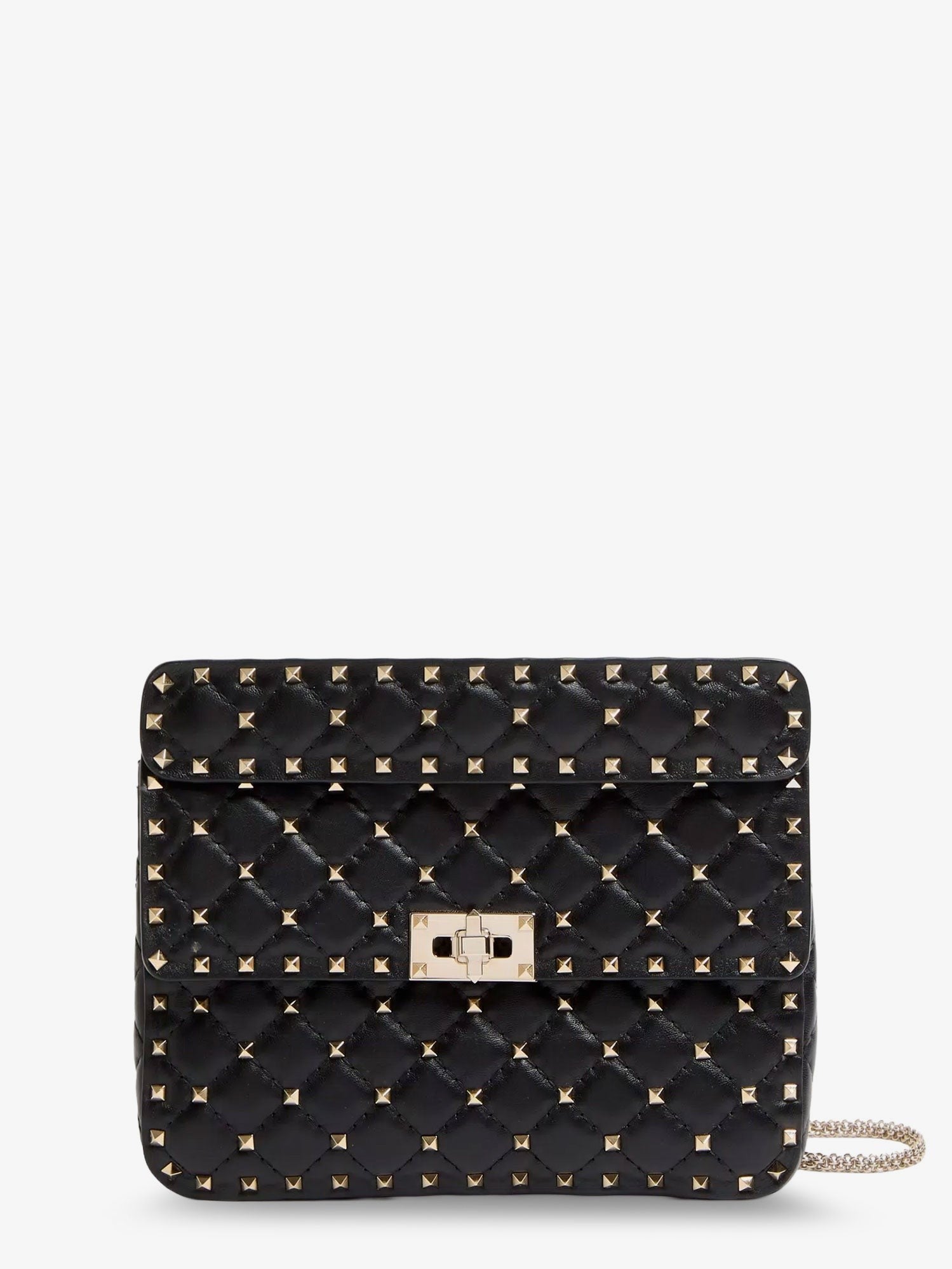 Valentino Women's Rockstud Spike Leather Crossbody Bag Black