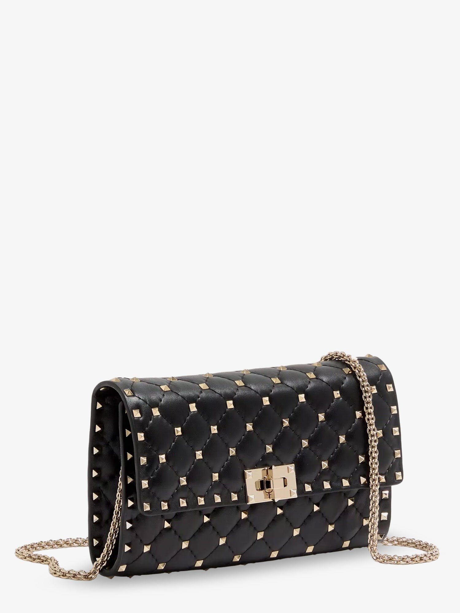 Valentino Women's Rockstud Spike Leather Crossbody Bag Black