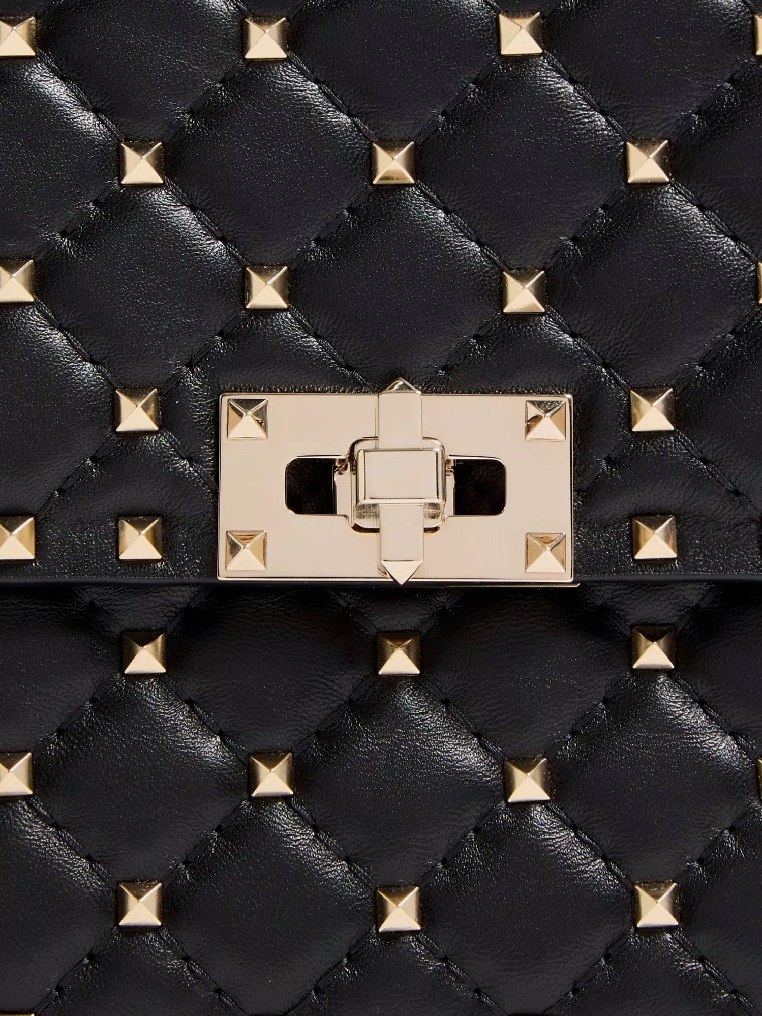 Valentino Women's Rockstud Spike Leather Crossbody Bag Black