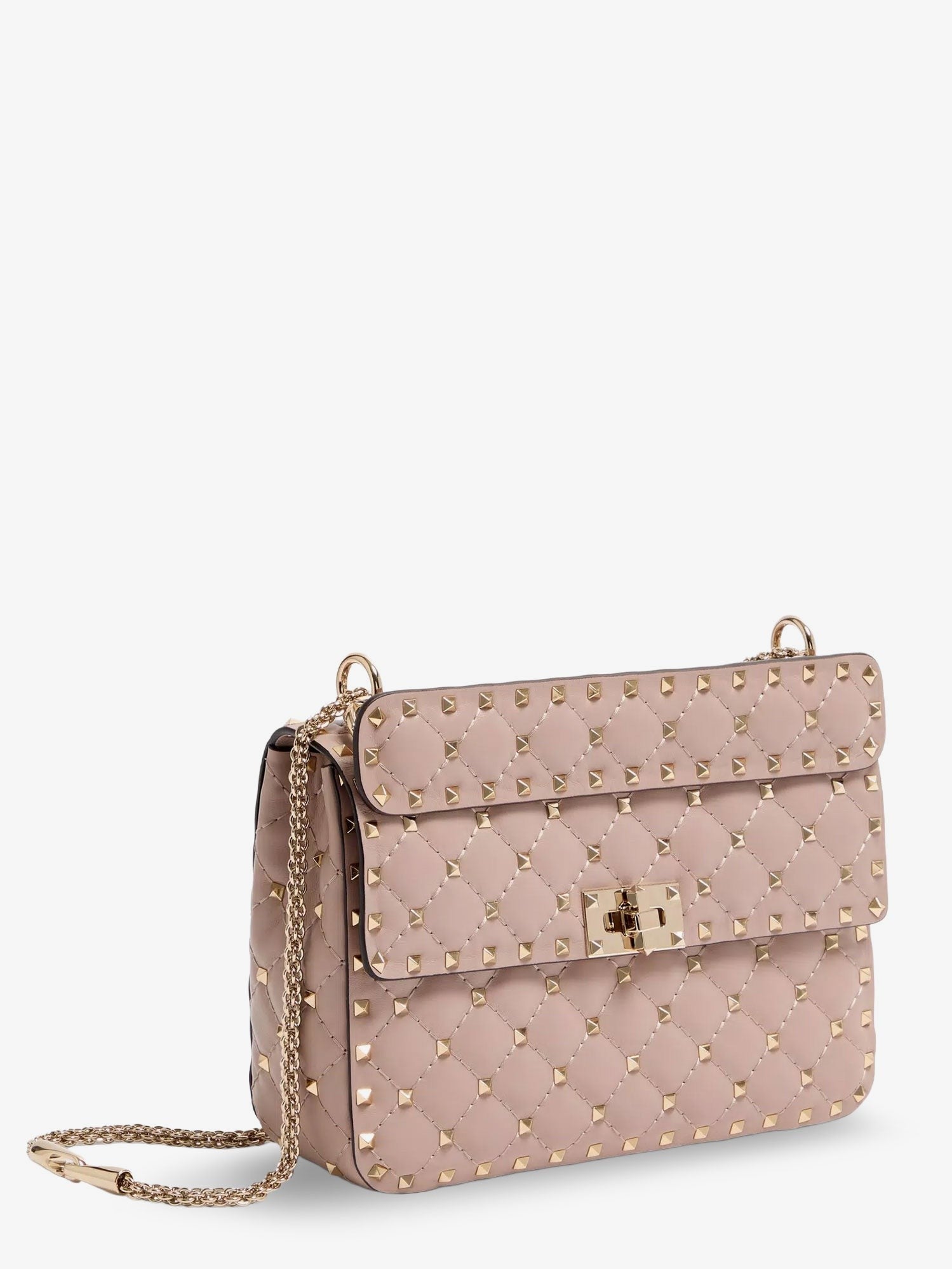 Valentino Women's Rockstud Spike Leather Crossbody Bag Pink