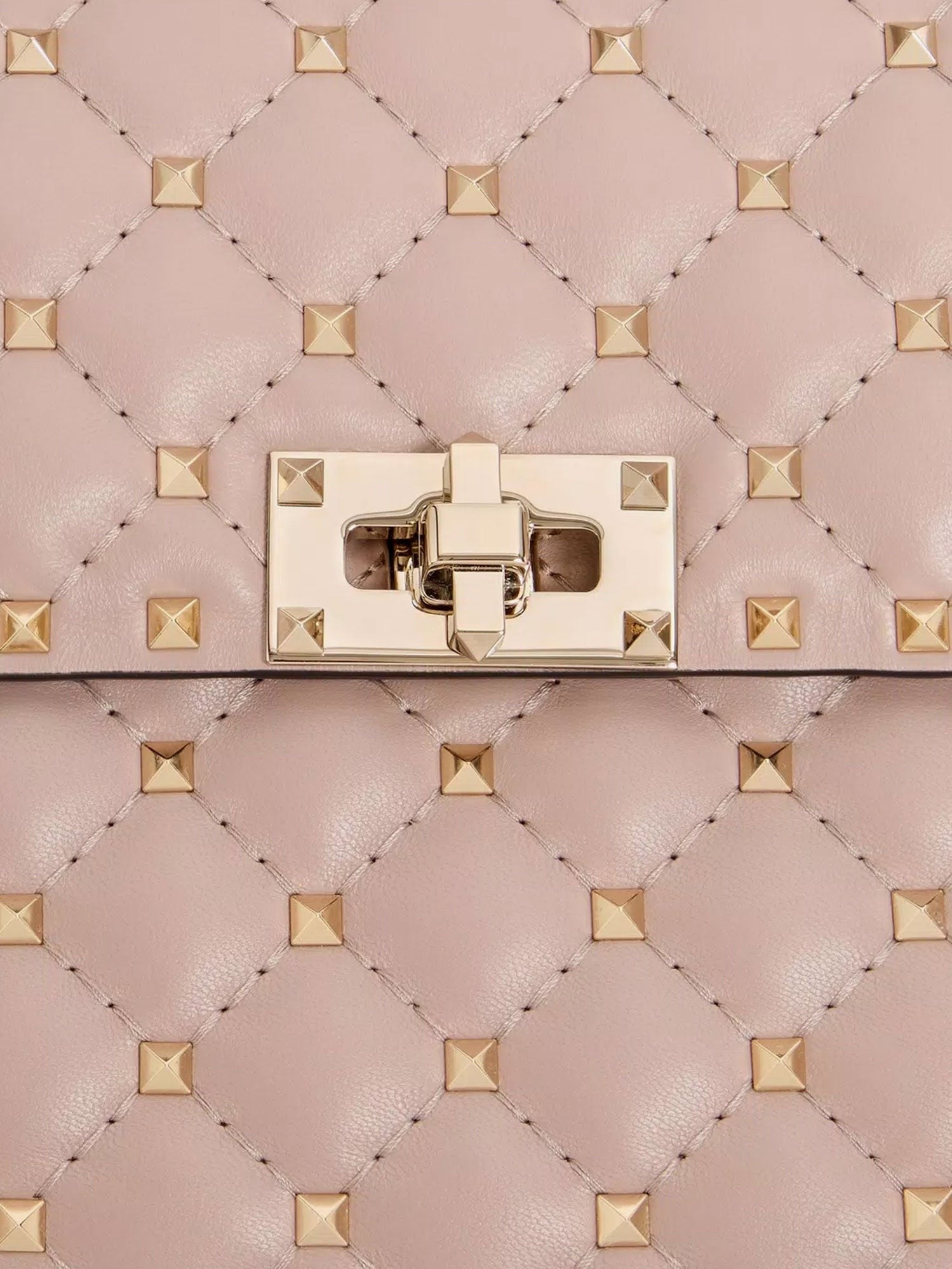 Valentino Women's Rockstud Spike Leather Crossbody Bag Pink