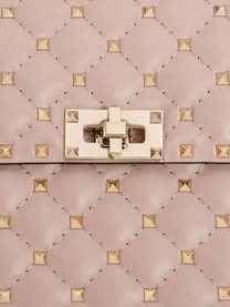 Valentino Women's Rockstud Spike Leather Crossbody Bag Pink