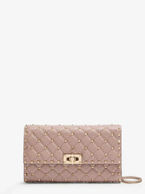 Valentino Women's Rockstud Spike Leather Crossbody Pink