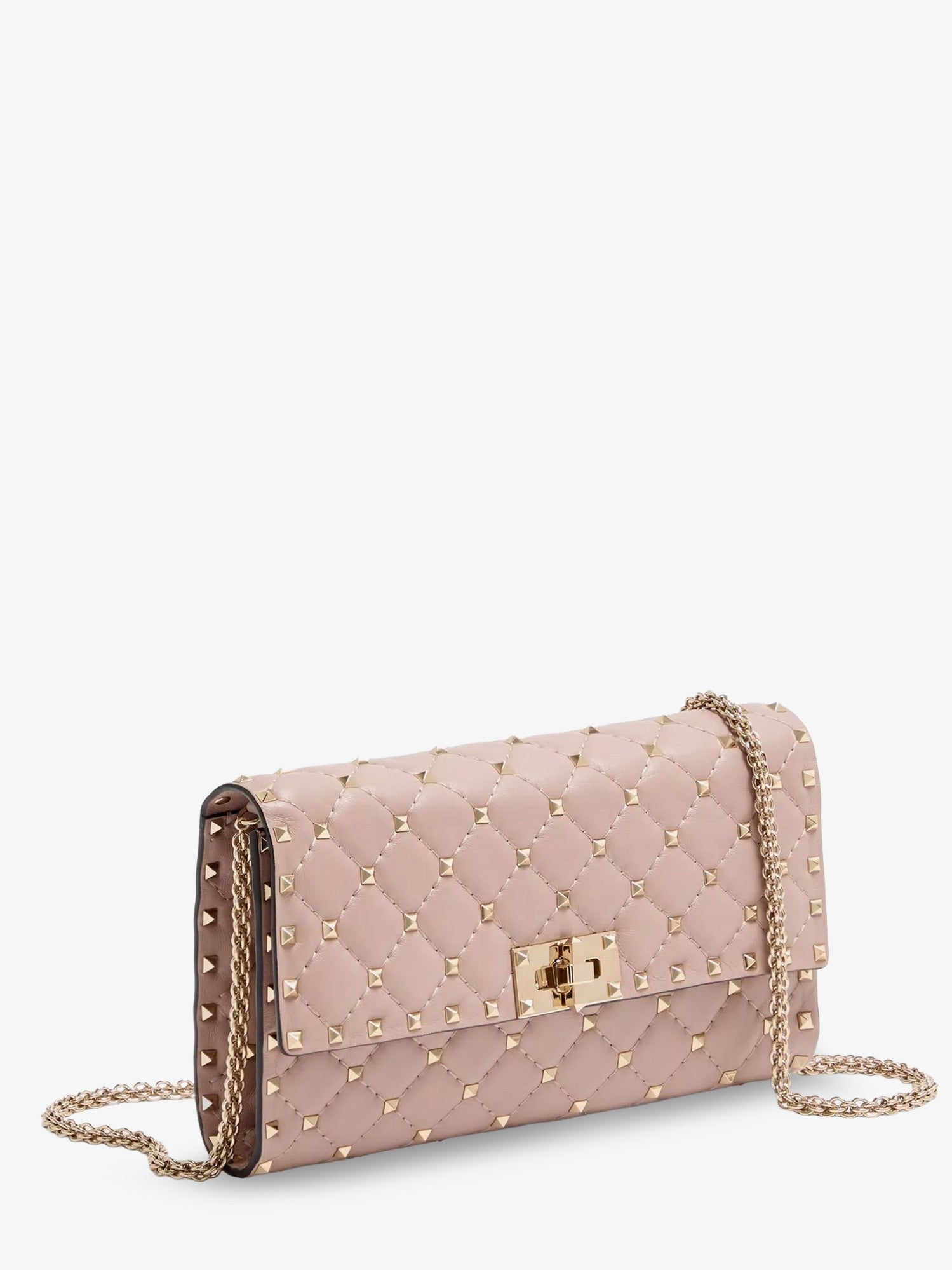 Valentino Women's Rockstud Spike Leather Crossbody Pink