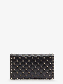 Valentino Women's Rockstud Spike Leather Shoulder Bag Black