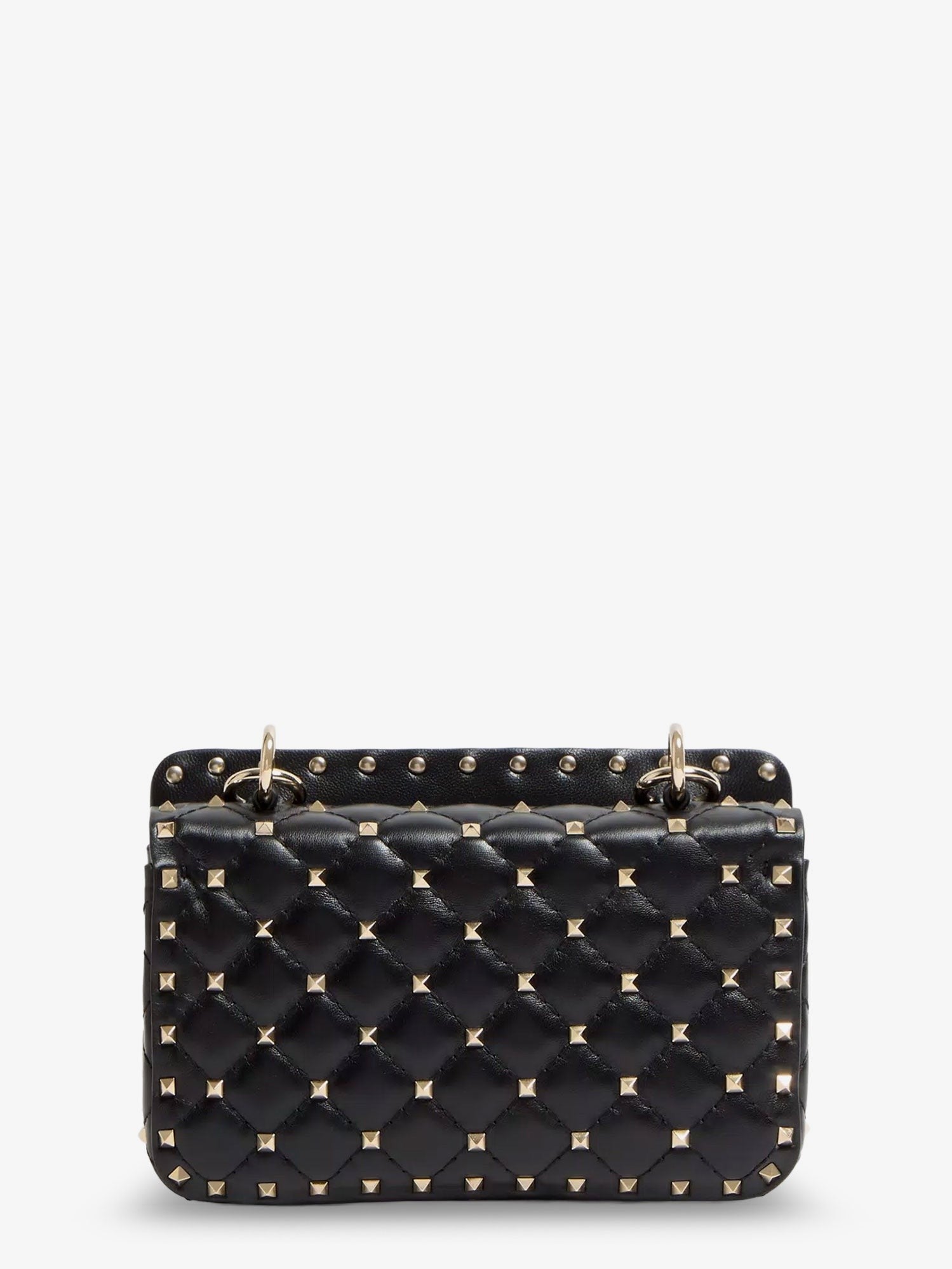 Valentino Women's Rockstud Spike Leather Shoulder Bag Black