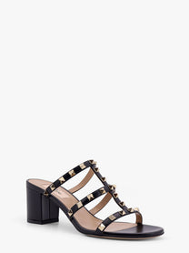 Valentino Women's Rockstuds Leather Sandals Black