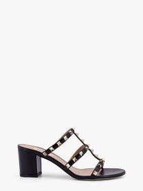 Valentino Women's Rockstuds Leather Sandals Black