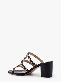 Valentino Women's Rockstuds Leather Sandals Black