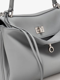 Balenciaga Women's Rodeo Leather Crossbody Bag Grey