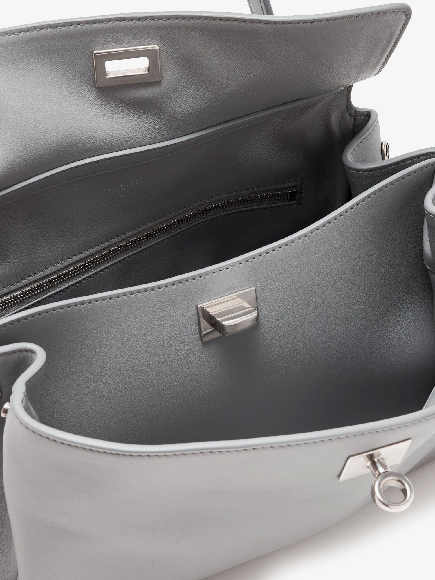 Balenciaga Women's Rodeo Leather Crossbody Bag Grey