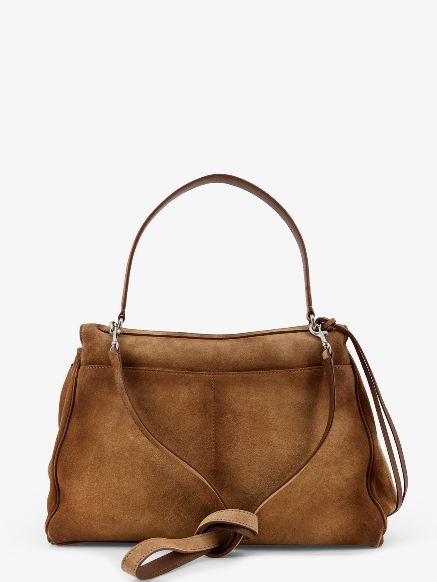 Balenciaga Women's Rodeo Suede Shoulder Bag Beige