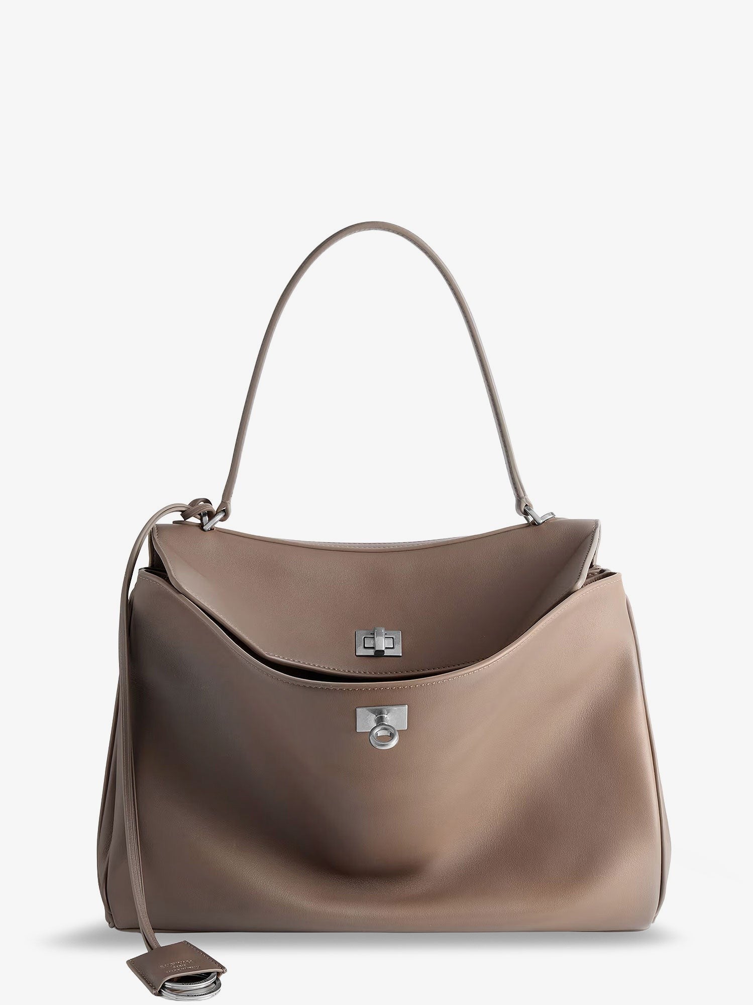 Balenciaga Women's Rodeo Medium Leather Crossbody Bag Beige