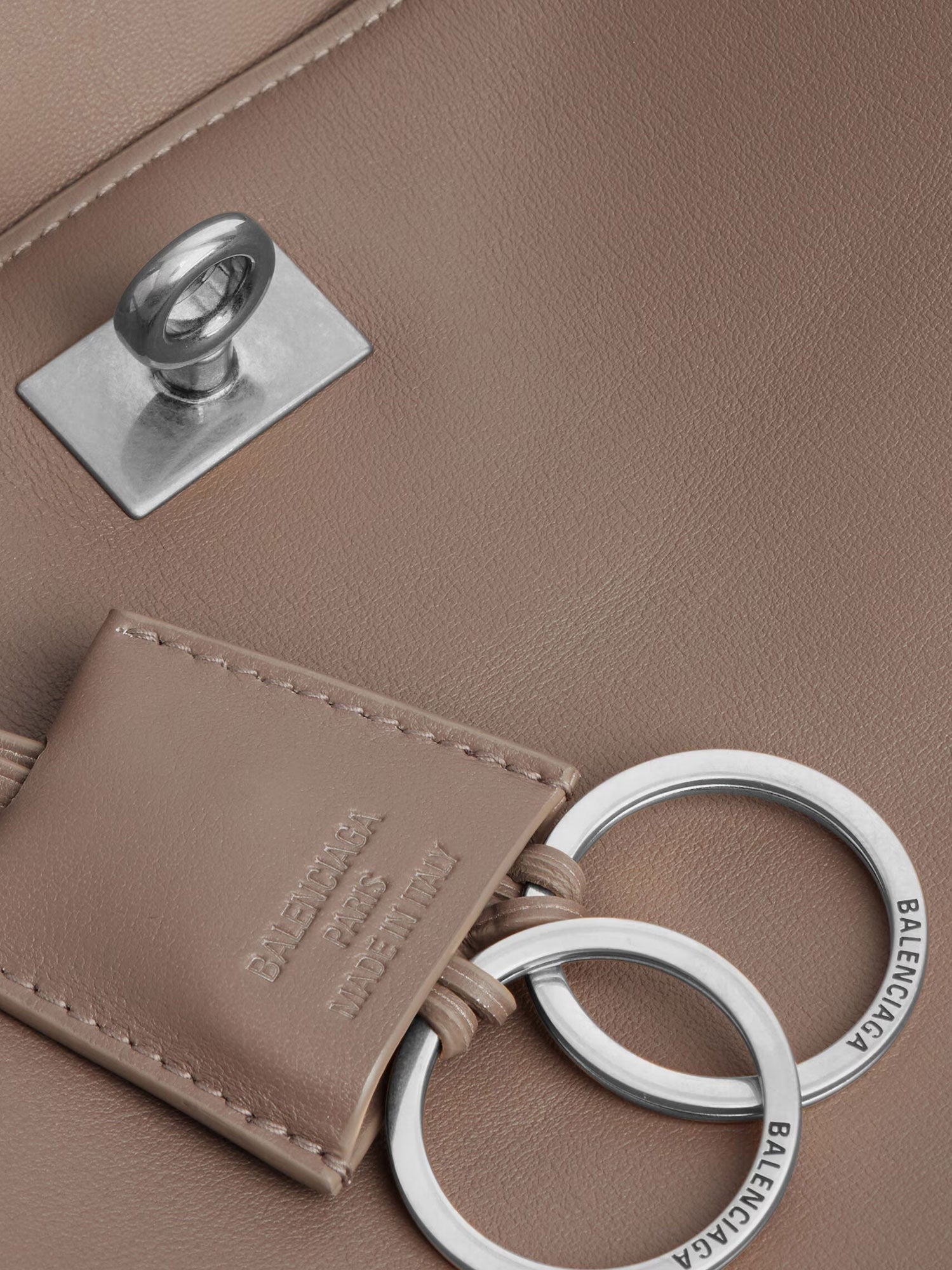 Balenciaga Women's Rodeo Medium Leather Crossbody Bag Beige