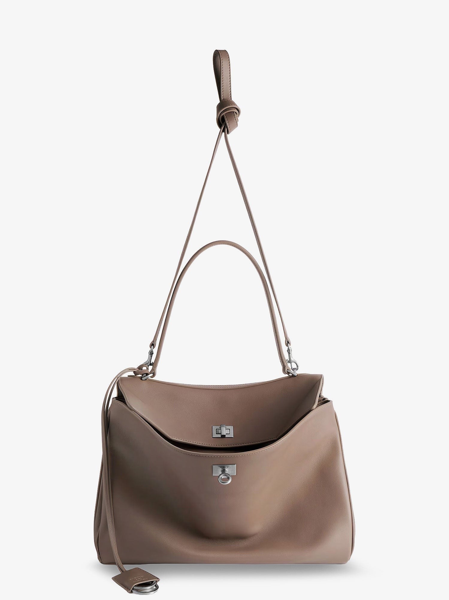 Balenciaga Women's Rodeo Medium Leather Crossbody Bag Beige