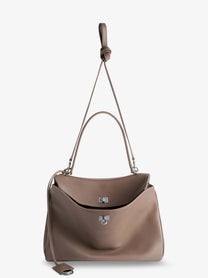Balenciaga Women's Rodeo Medium Leather Crossbody Bag Beige