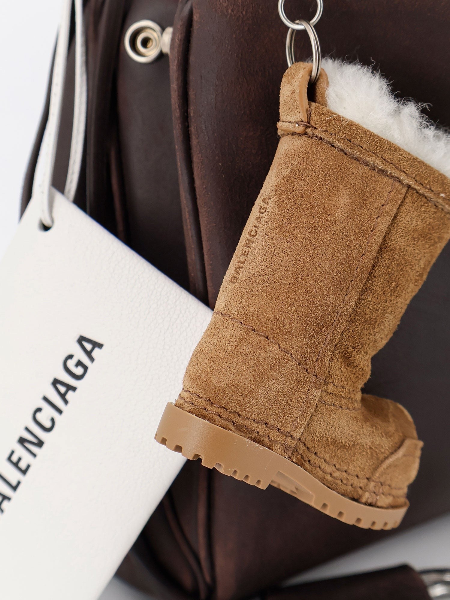 Balenciaga Women's Rodeo Leather Crossbody Bag Brown