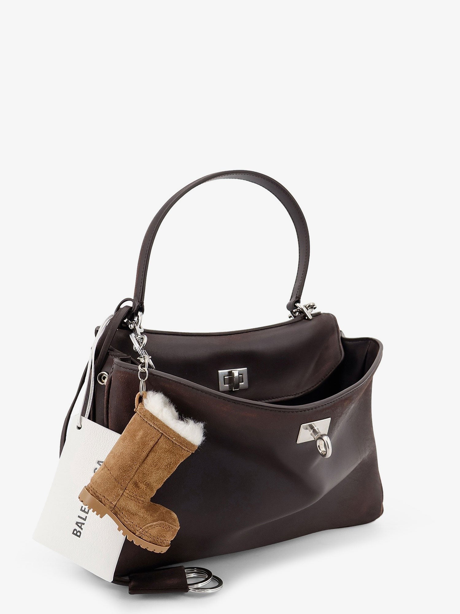 Balenciaga Women's Rodeo Leather Crossbody Bag Brown