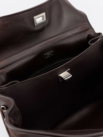 Balenciaga Women's Rodeo Leather Crossbody Bag Brown