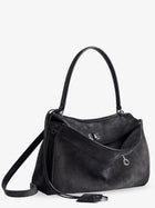 Balenciaga Women's Rodeo Suede Crossbody Bag Grey, view 3