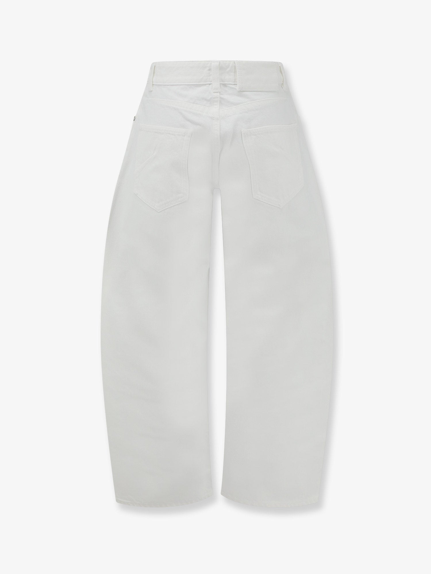 ALAÏA Women's Rodeo White Denim Trousers White