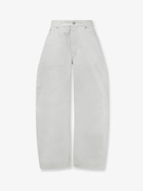 ALAÏA Women's Rodeo White Denim Trousers White