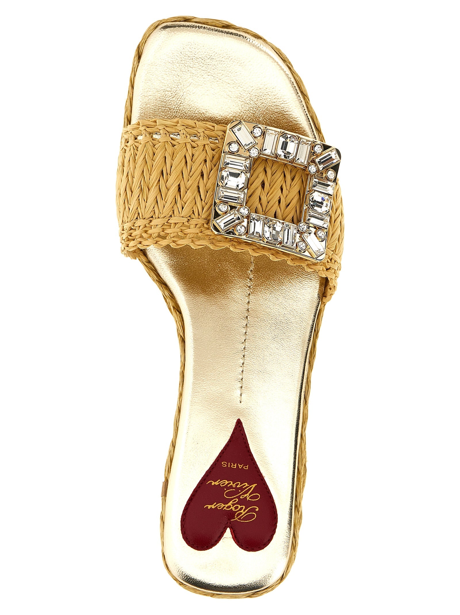 ROGER VIVIER - ROGER VIVIER - Raffia jewel sandals - Women’s Shoes