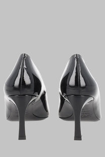 Roger Vivier women’s Écolleté Trompette black patent leather high-heeled pumps with glossy pointed toe design