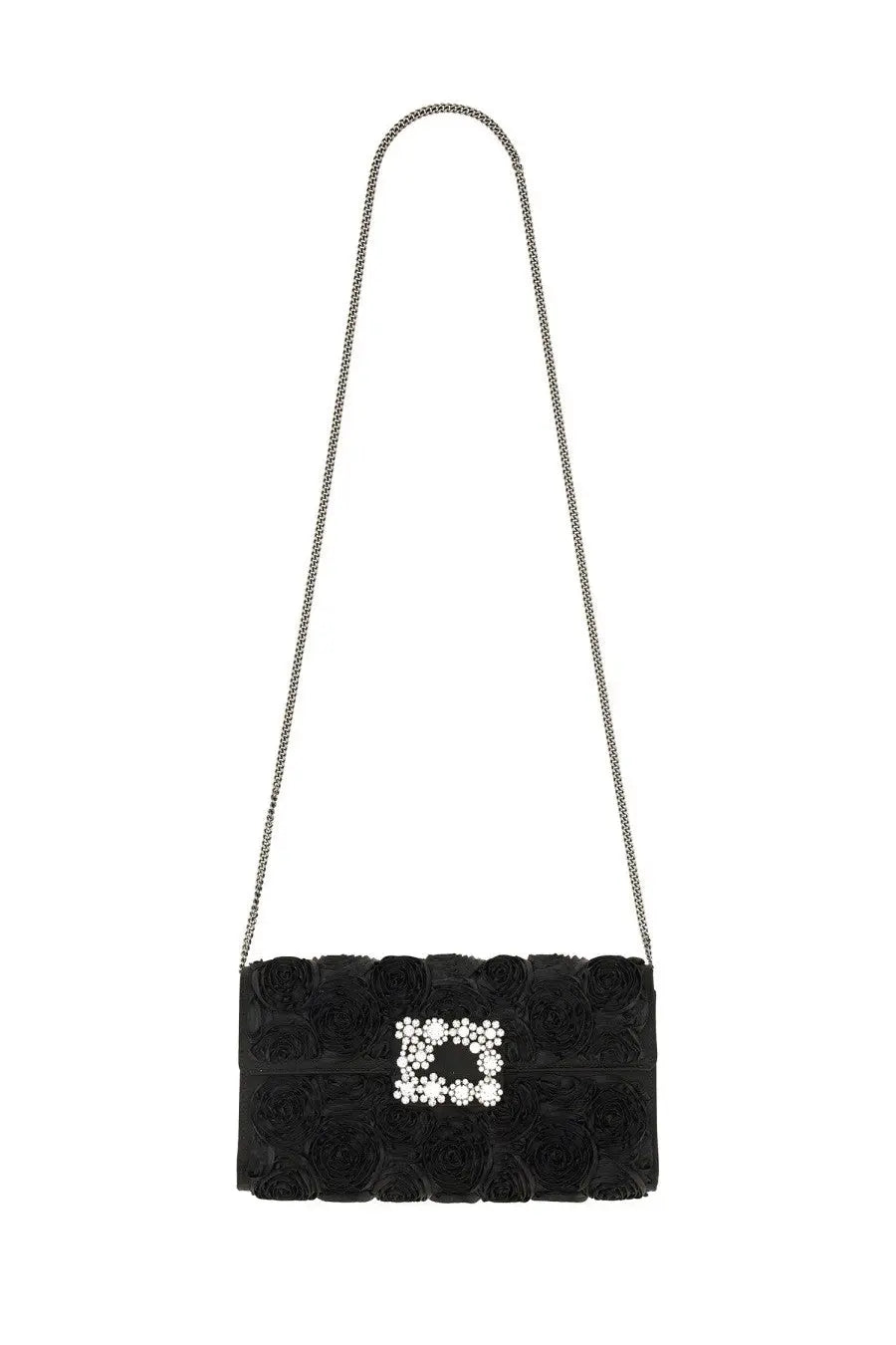 Roger Vivier Women's Efflorescence Clutch Bag Black, view 2